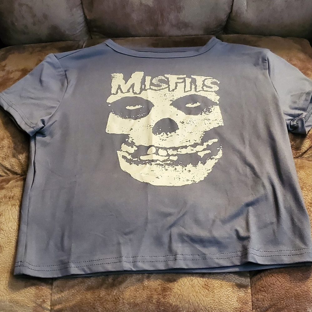 Graphic Crop Top - Blue